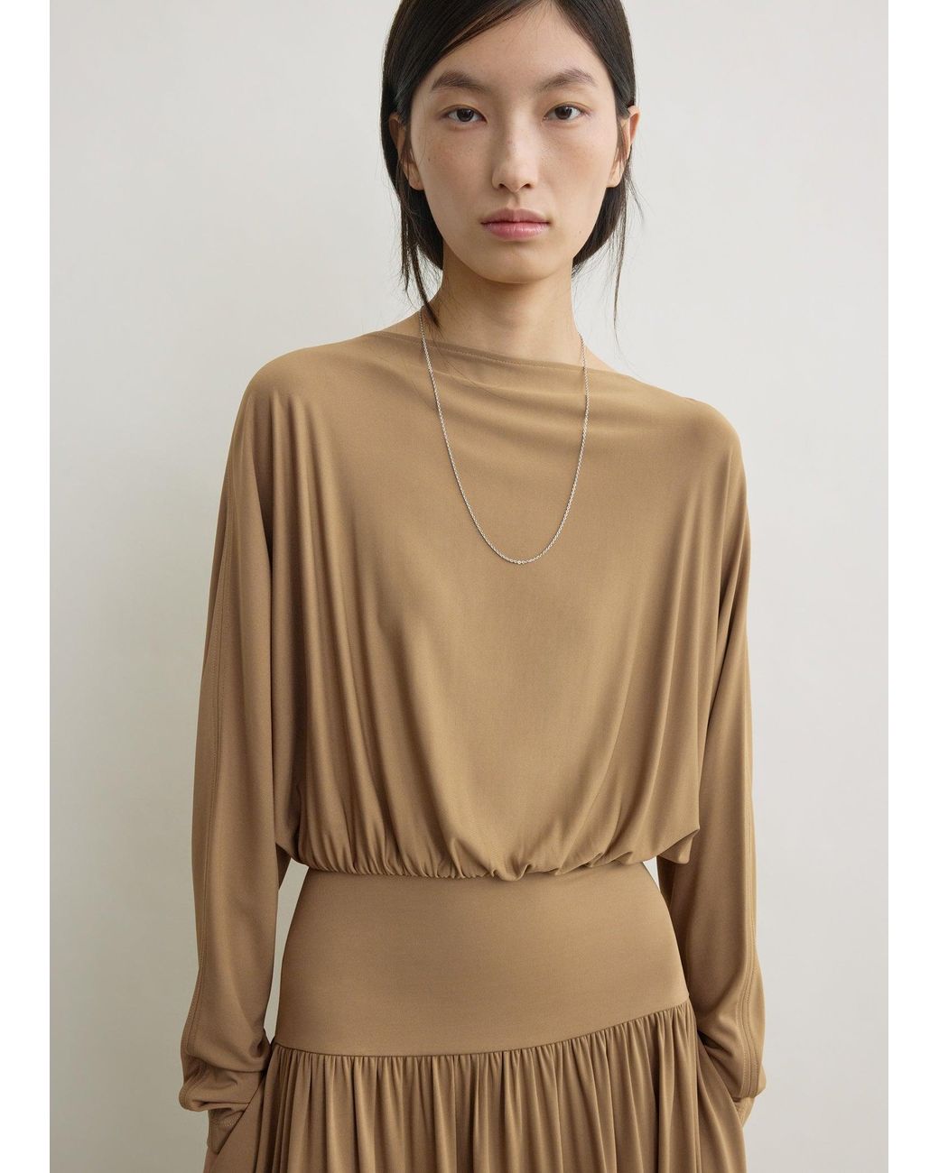 Totême Natural Boatneck Jersey Dress