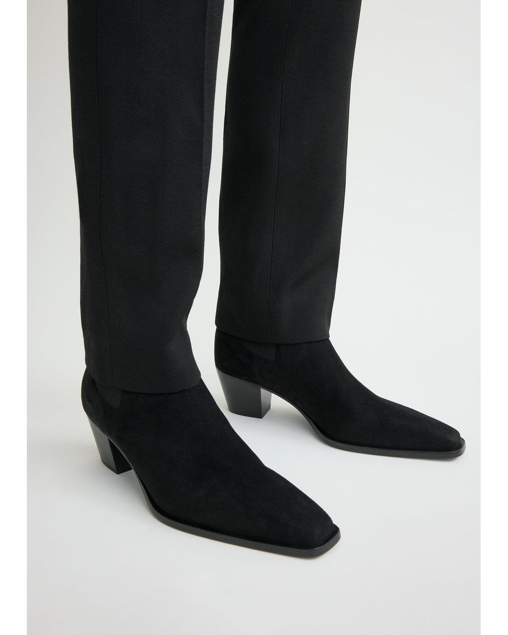 Totême Black Suede City Boots