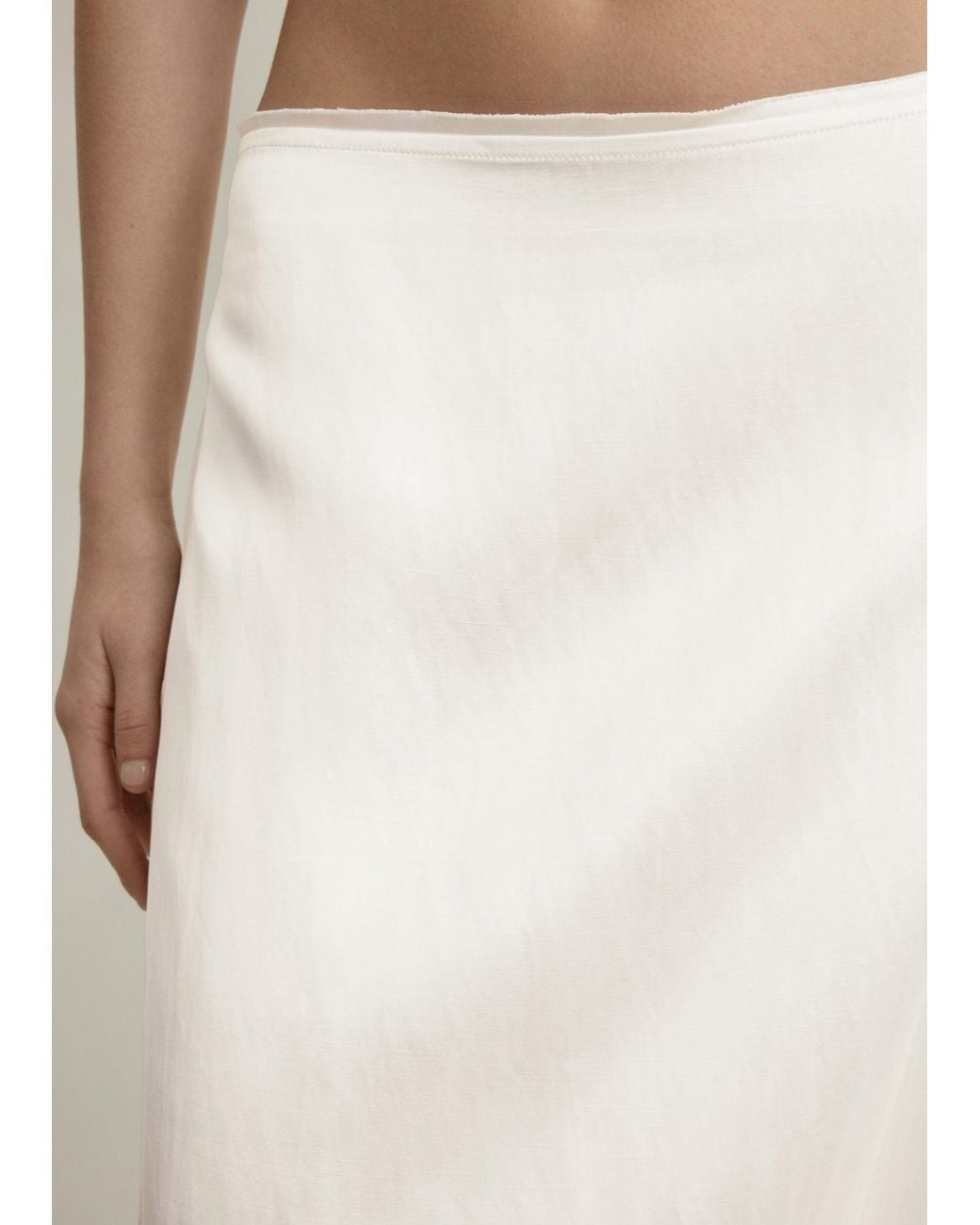 Totême  Natural Layered Satin Skirt
