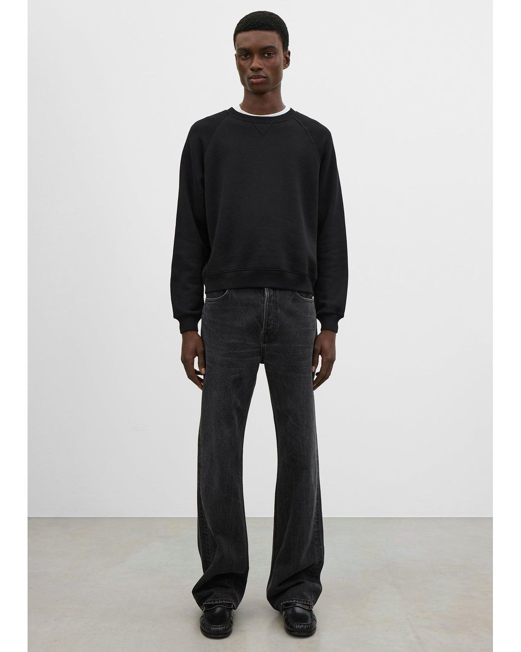 Totême  Black Cotton Silk Sweatshirt for men