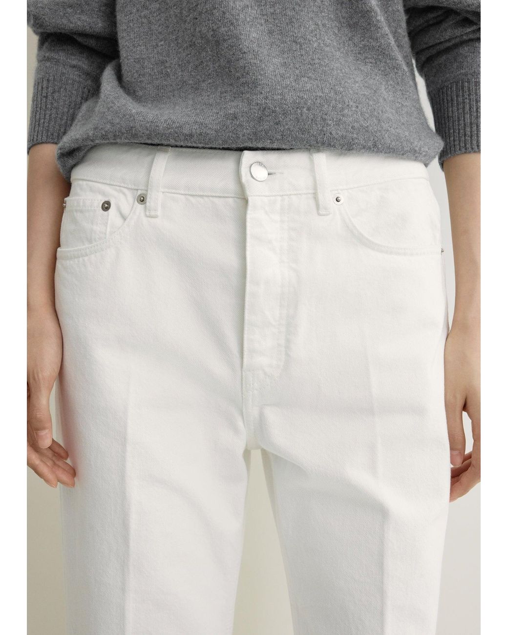 Totême White Kick Flare Denim
