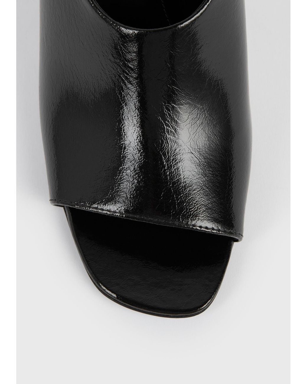 Totême Black Contour Naplack Slingbacks