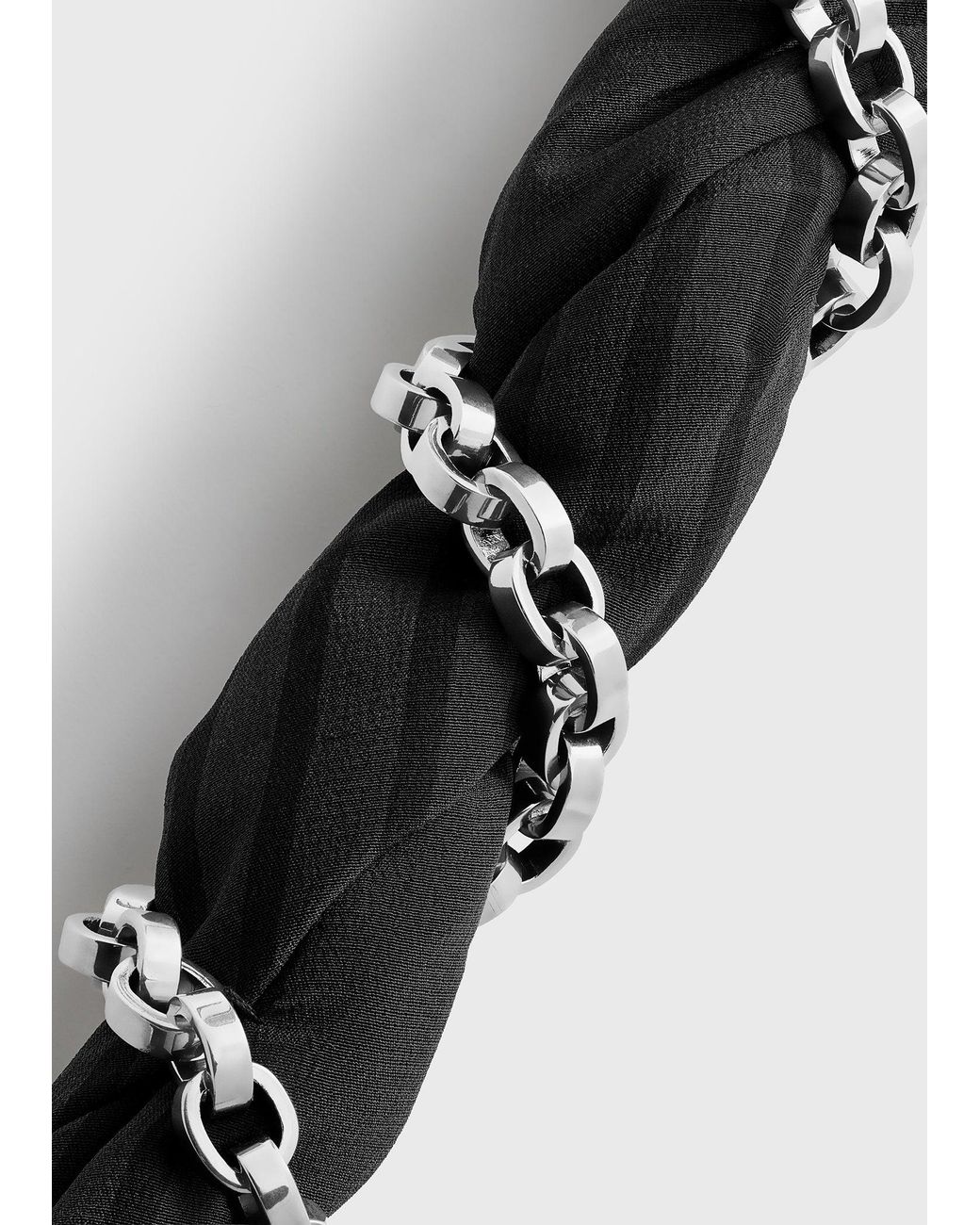 Totême Black Silk Scarf Collar