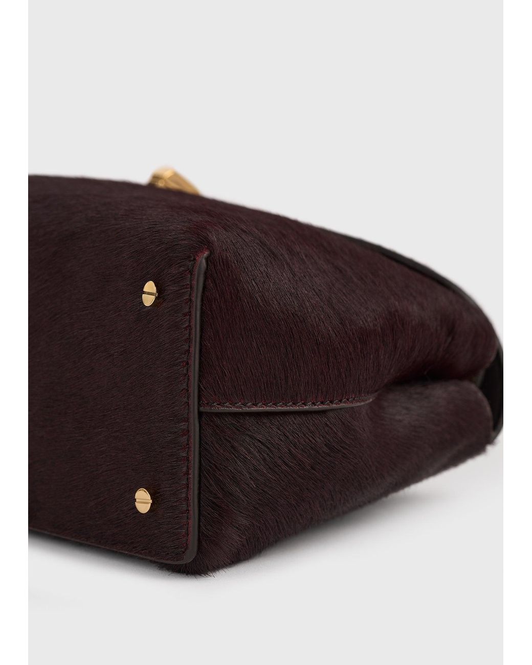 Totême  White T-Lock Pony Hair Clutch