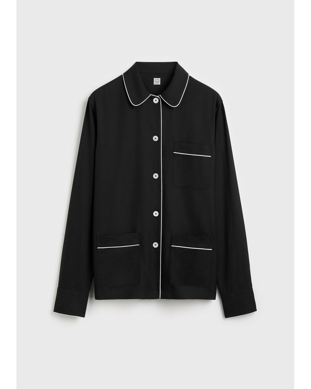 Totême Blue Piped Pj Top