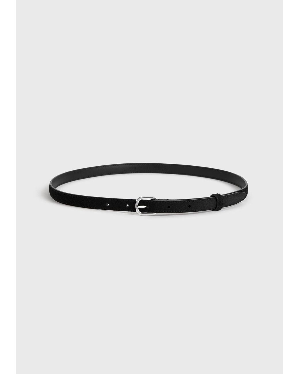 Totême  White Thin Suede Belt
