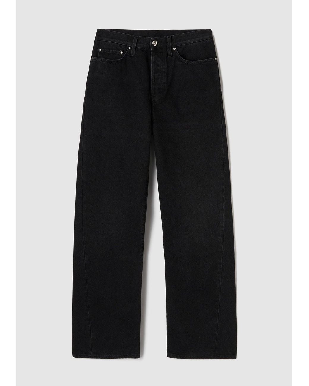 Totême  Black Twisted Seam Denim Full Length