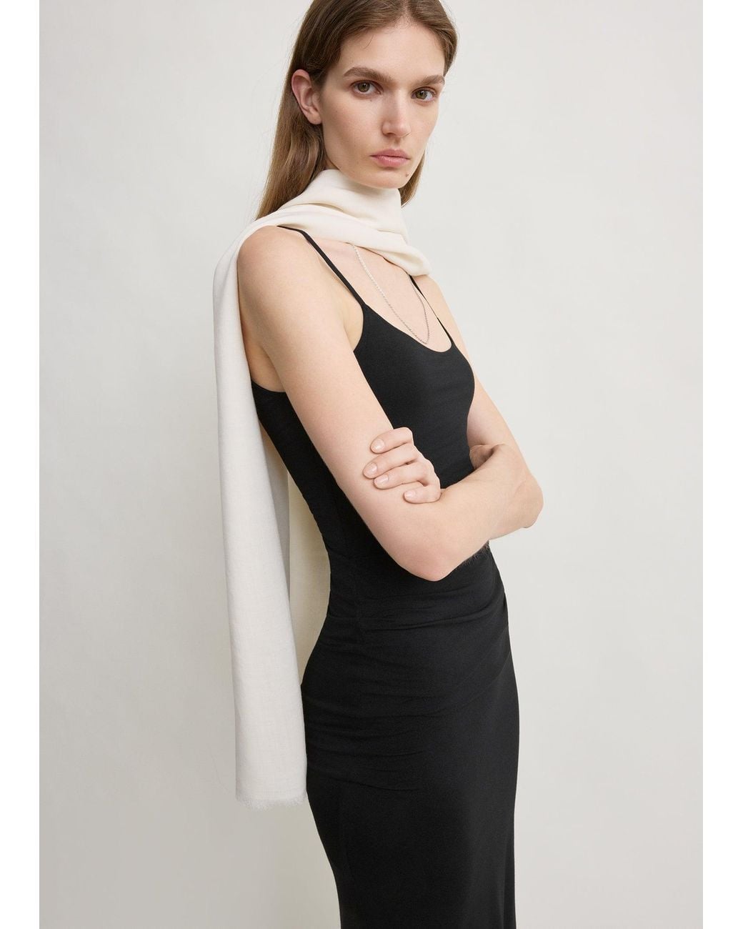 Totême Natural Draped Slip Dress