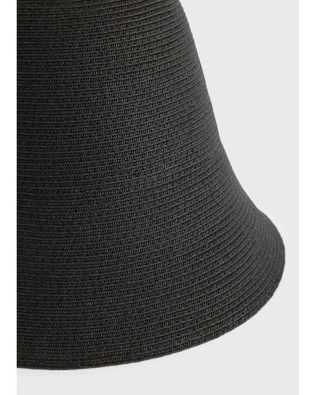 Totême Black Woven Paper Sun Hat