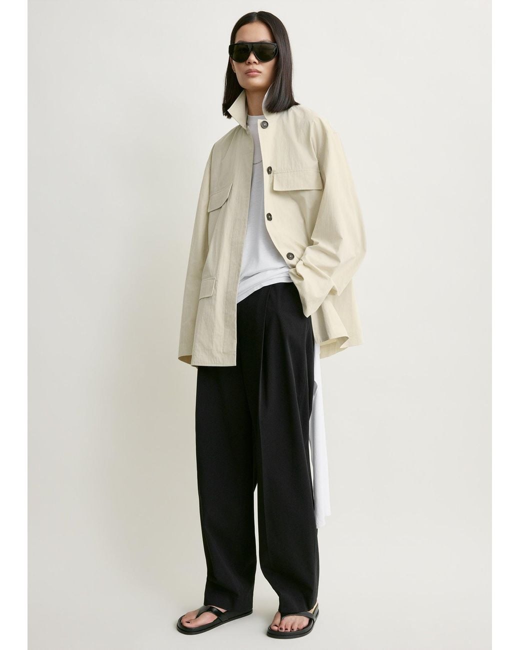 Totême Natural Collared Drawstring Jacket