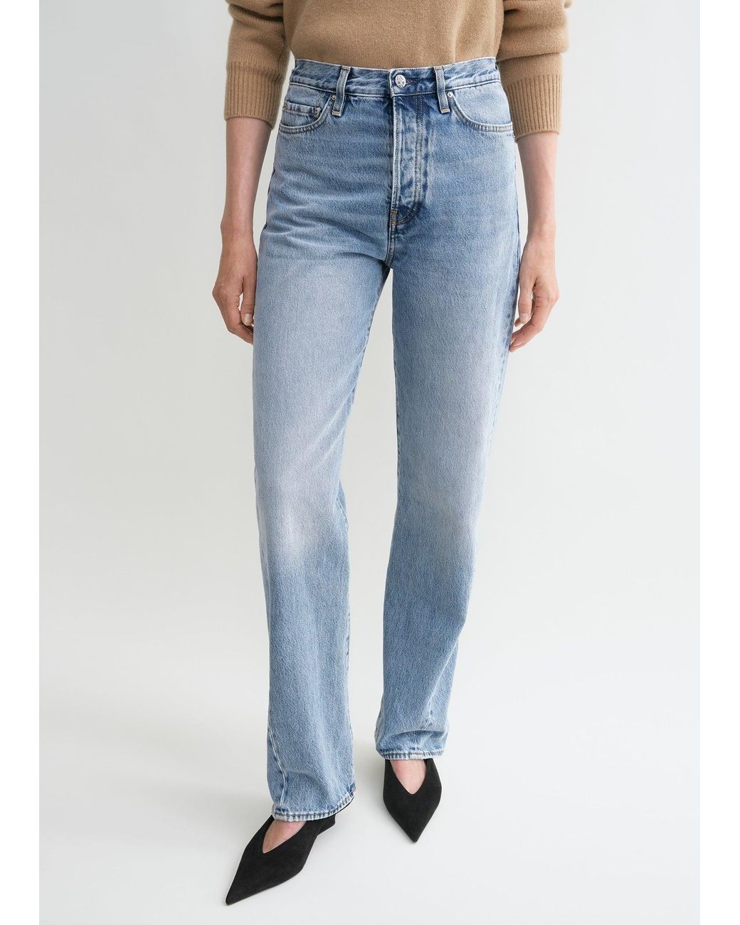Totême Blue Twisted Seam Denim Full Length