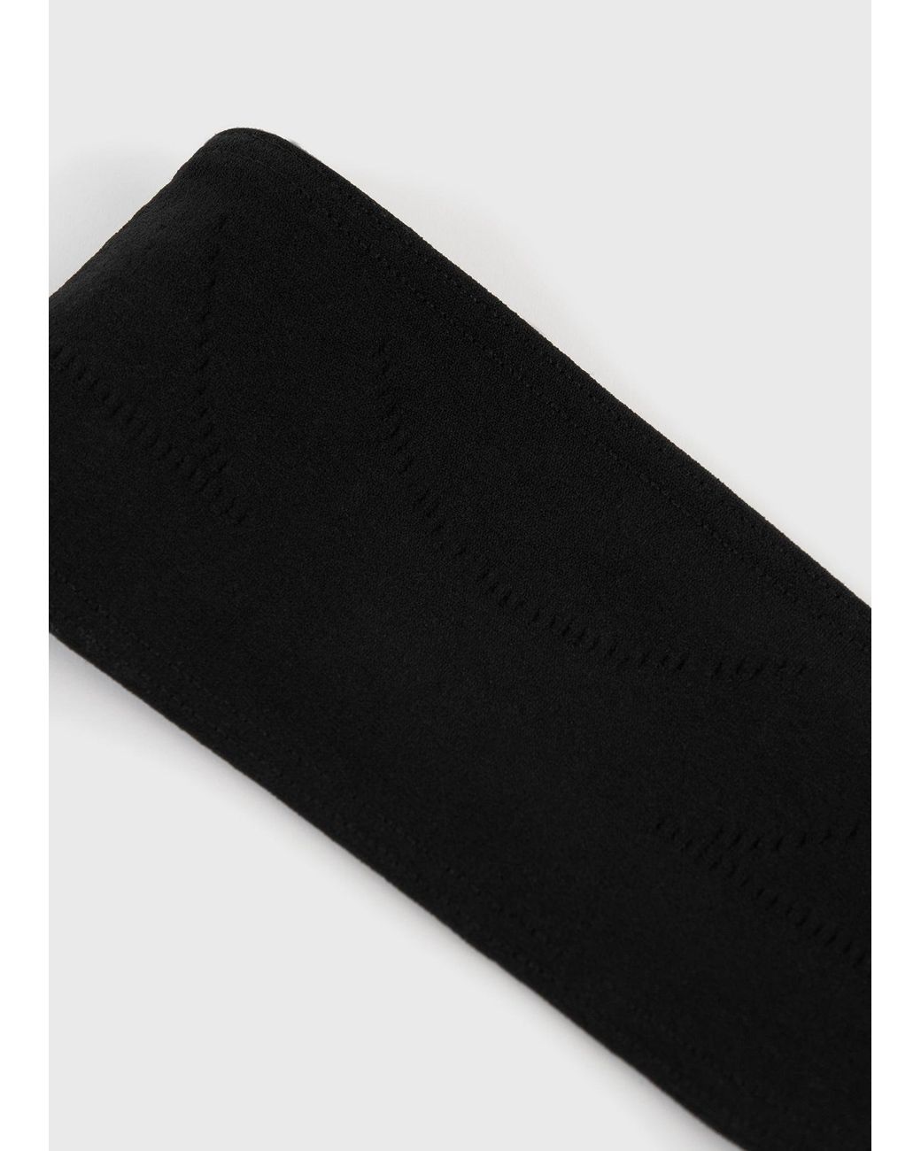 Totême Black Pointelle Monogram Headband
