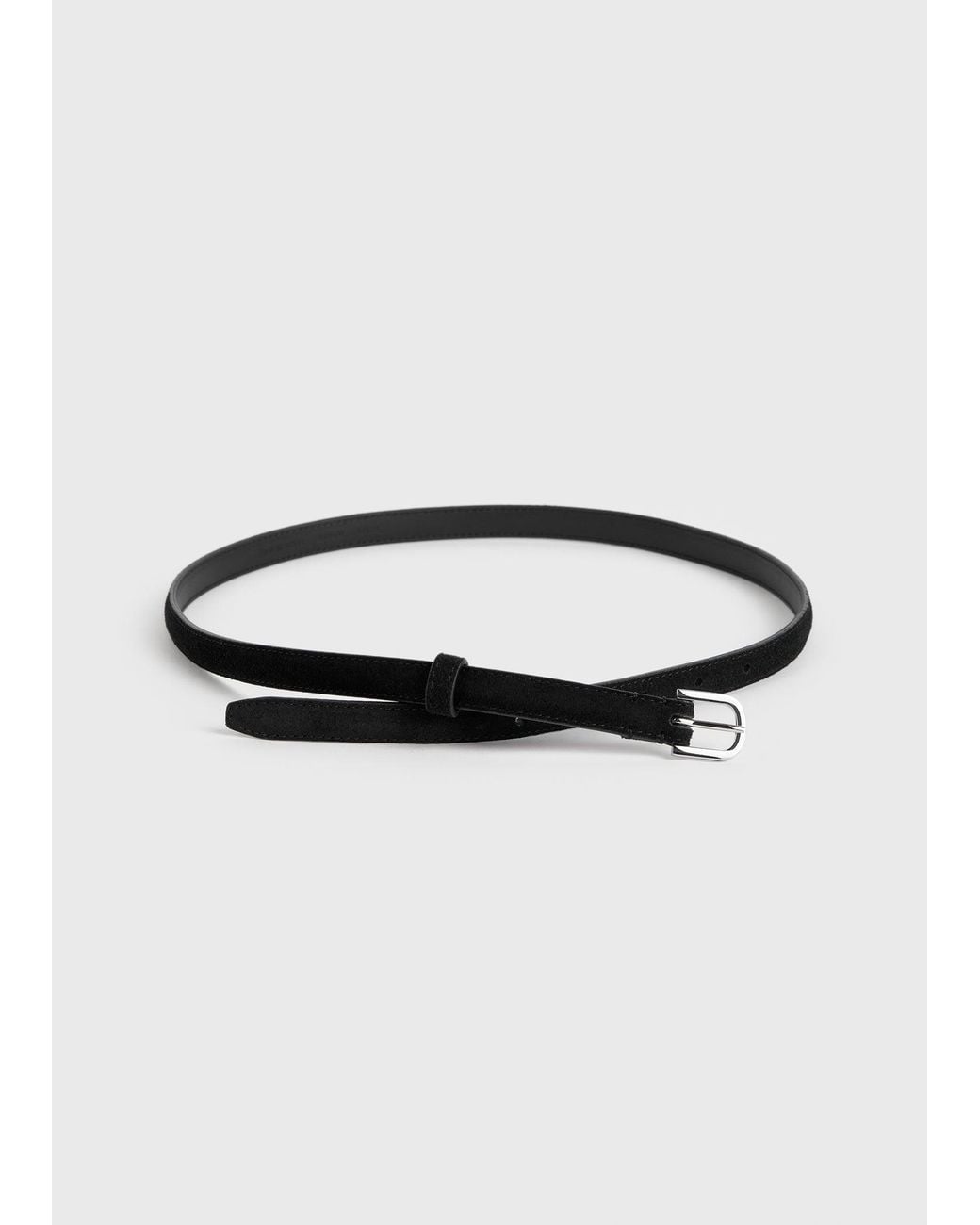 Totême  White Thin Suede Belt