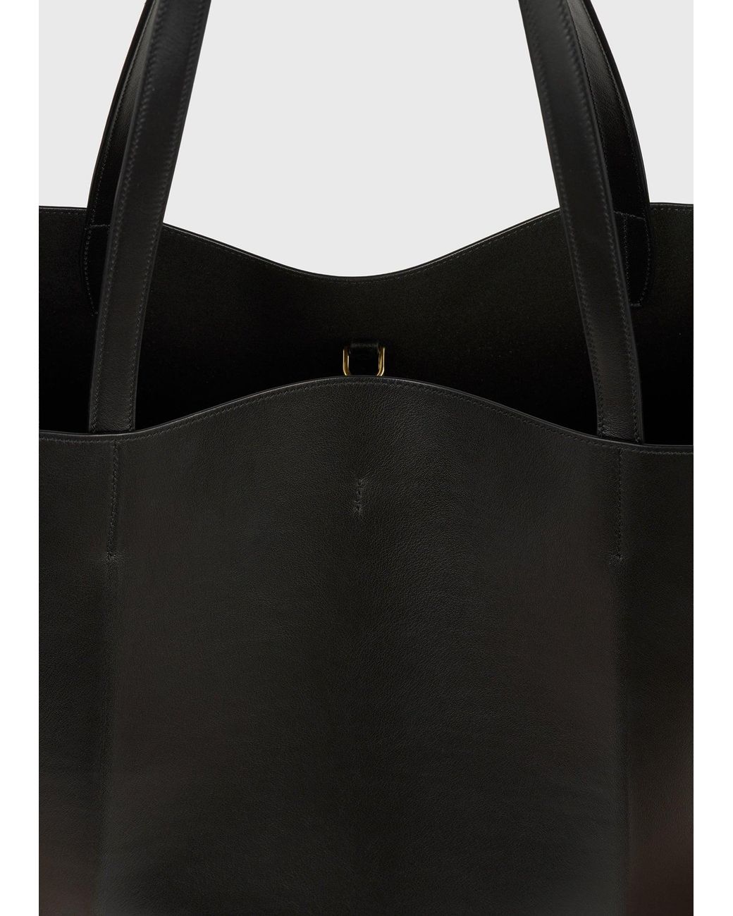 Totême Black Roam Leather Tote