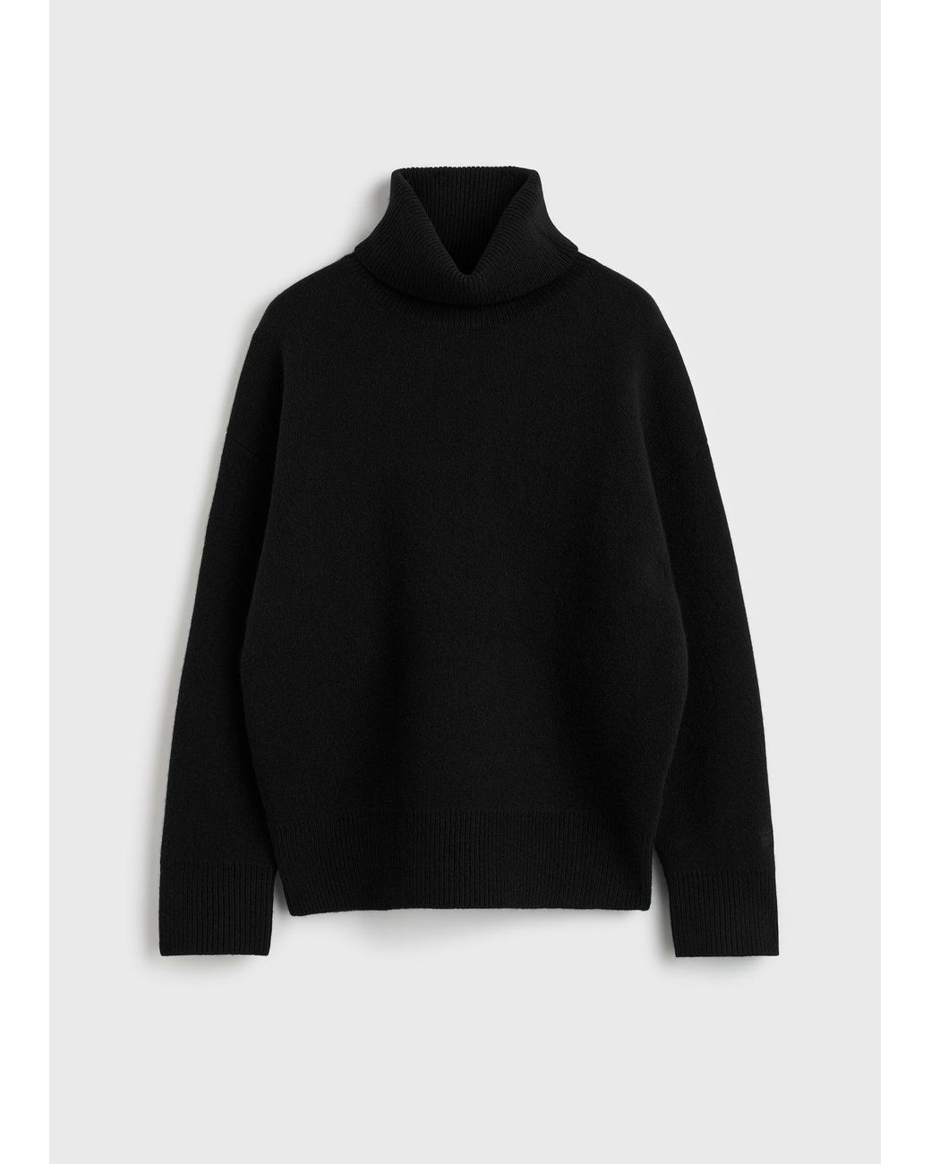 Totême Black Double-Knit Turtleneck
