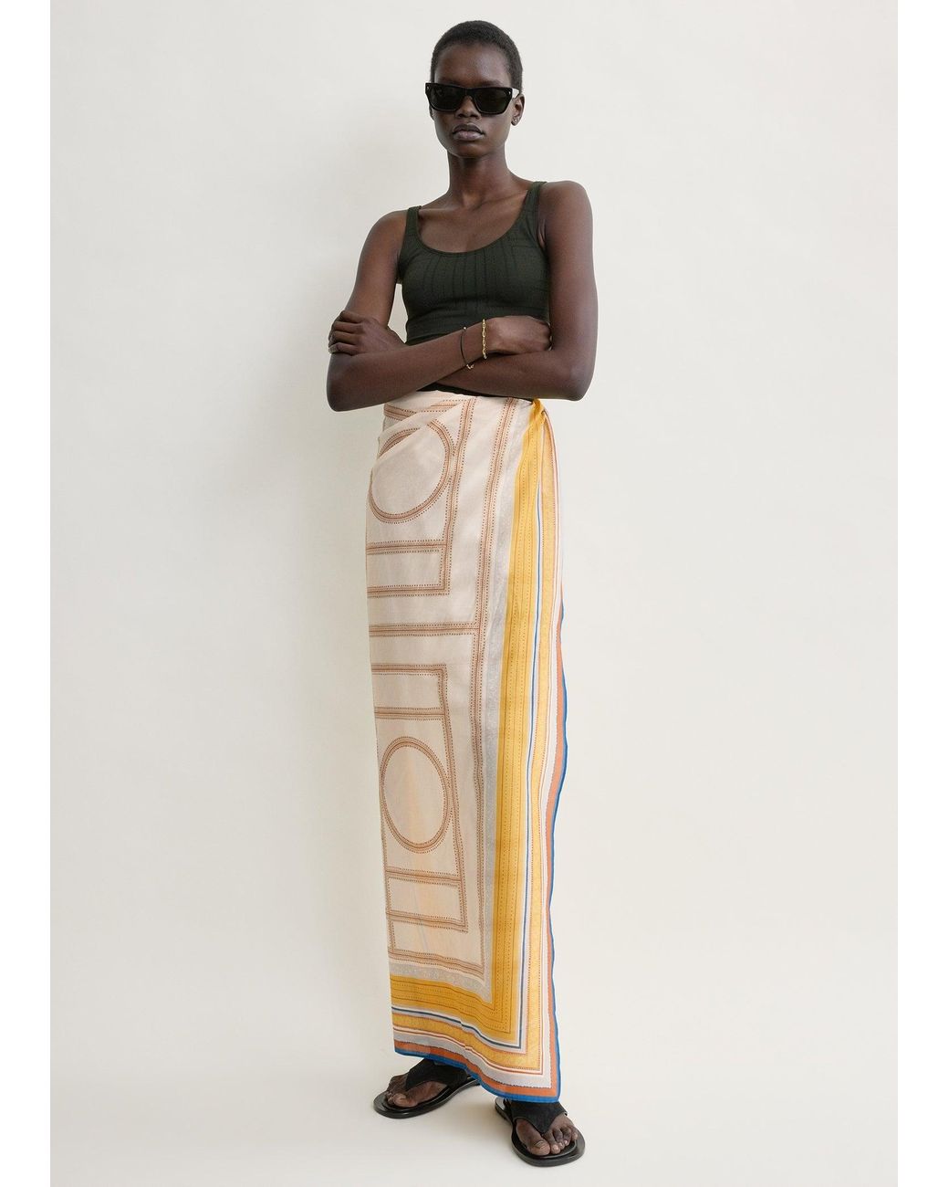 Totême  Natural Collector Sarong Cream/Daffodil