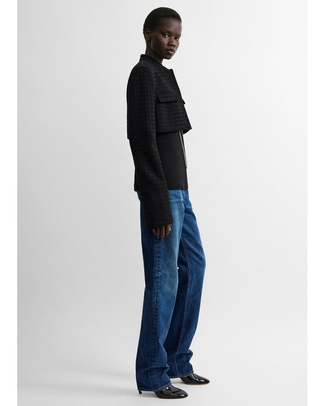 Totême Blue Micro Blazer