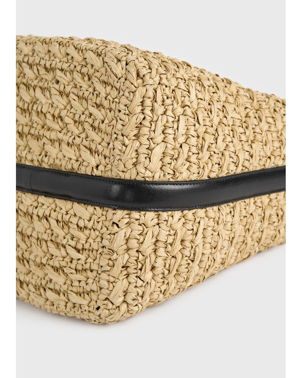 Totême  Metallic Medium Belted Paper Raffia Tote