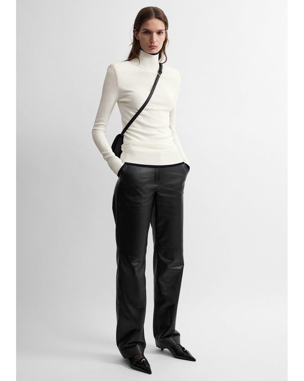 Totême White Fitted Ribbed Top