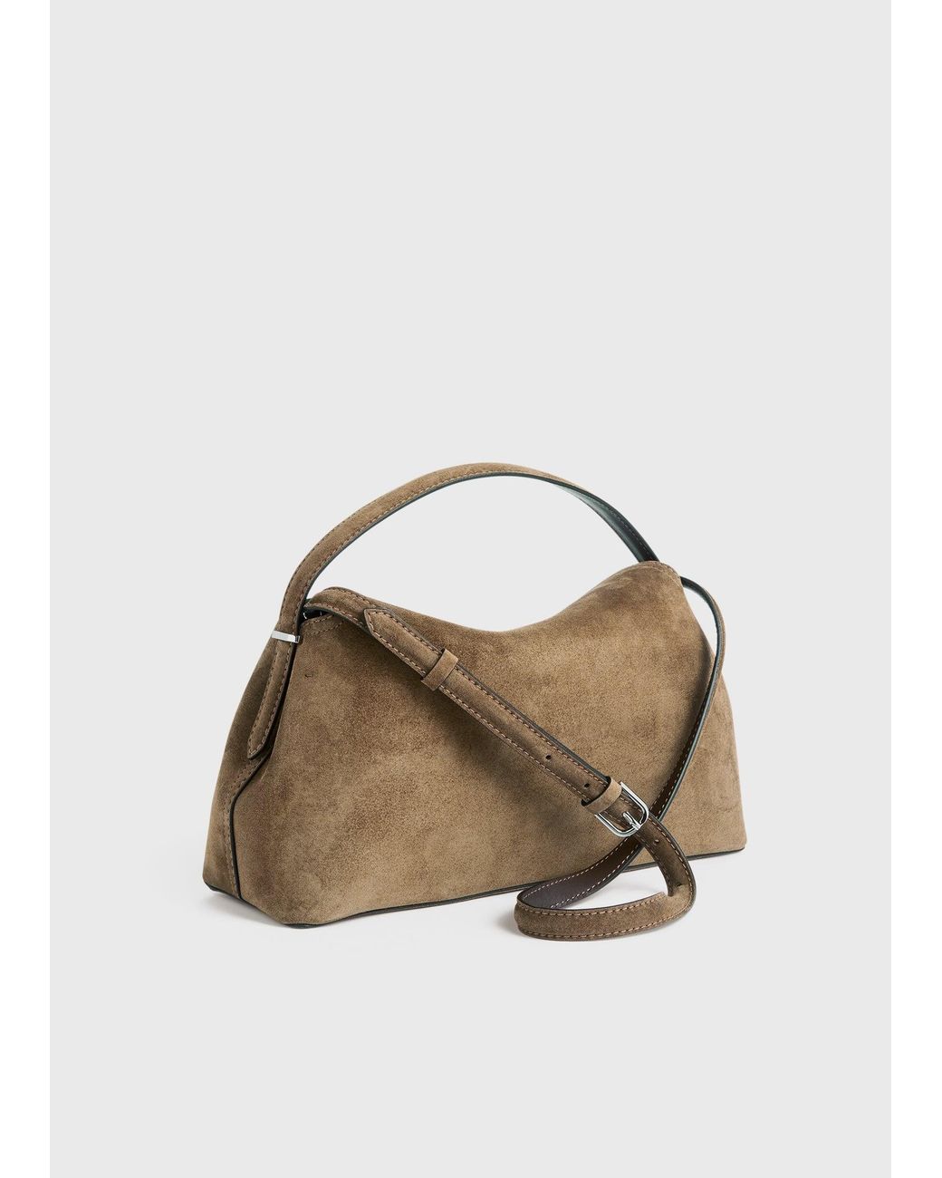 Totême Natural T-Lock Suede Top Handle