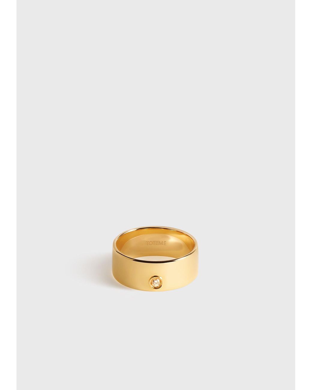 Totême White Cigar Diamond Midi Ring 18Kt