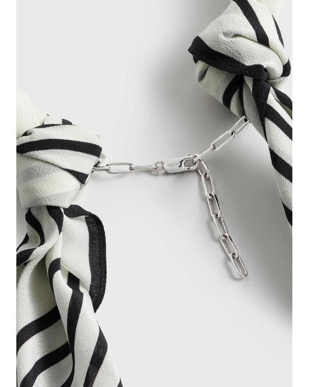 Totême  White Fine Silk Scarf Collar