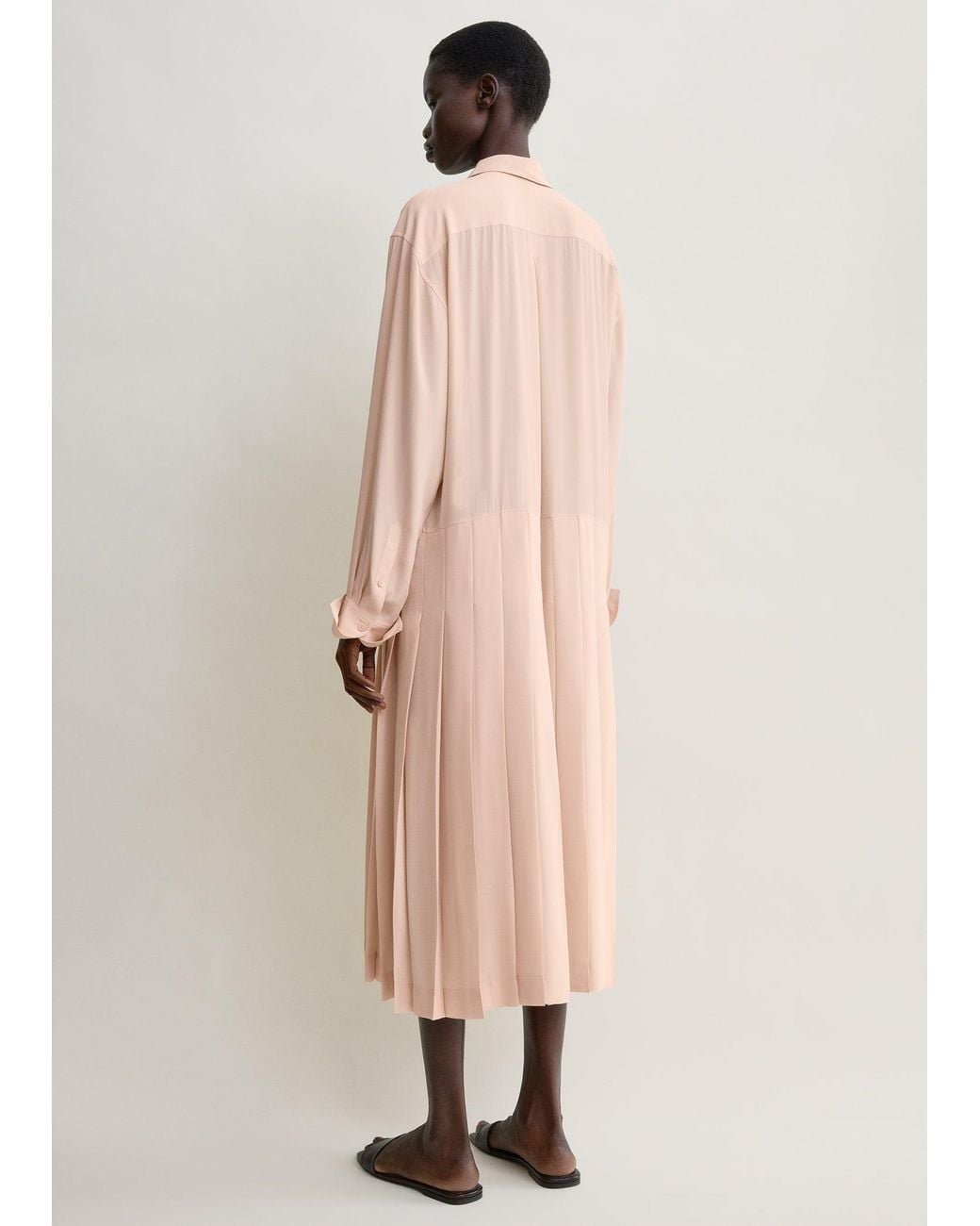 Totême Natural Pleated Shirtdress