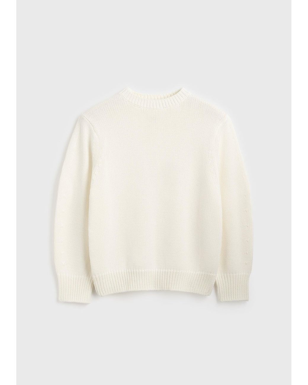 Totême White Oversized Crew Knit