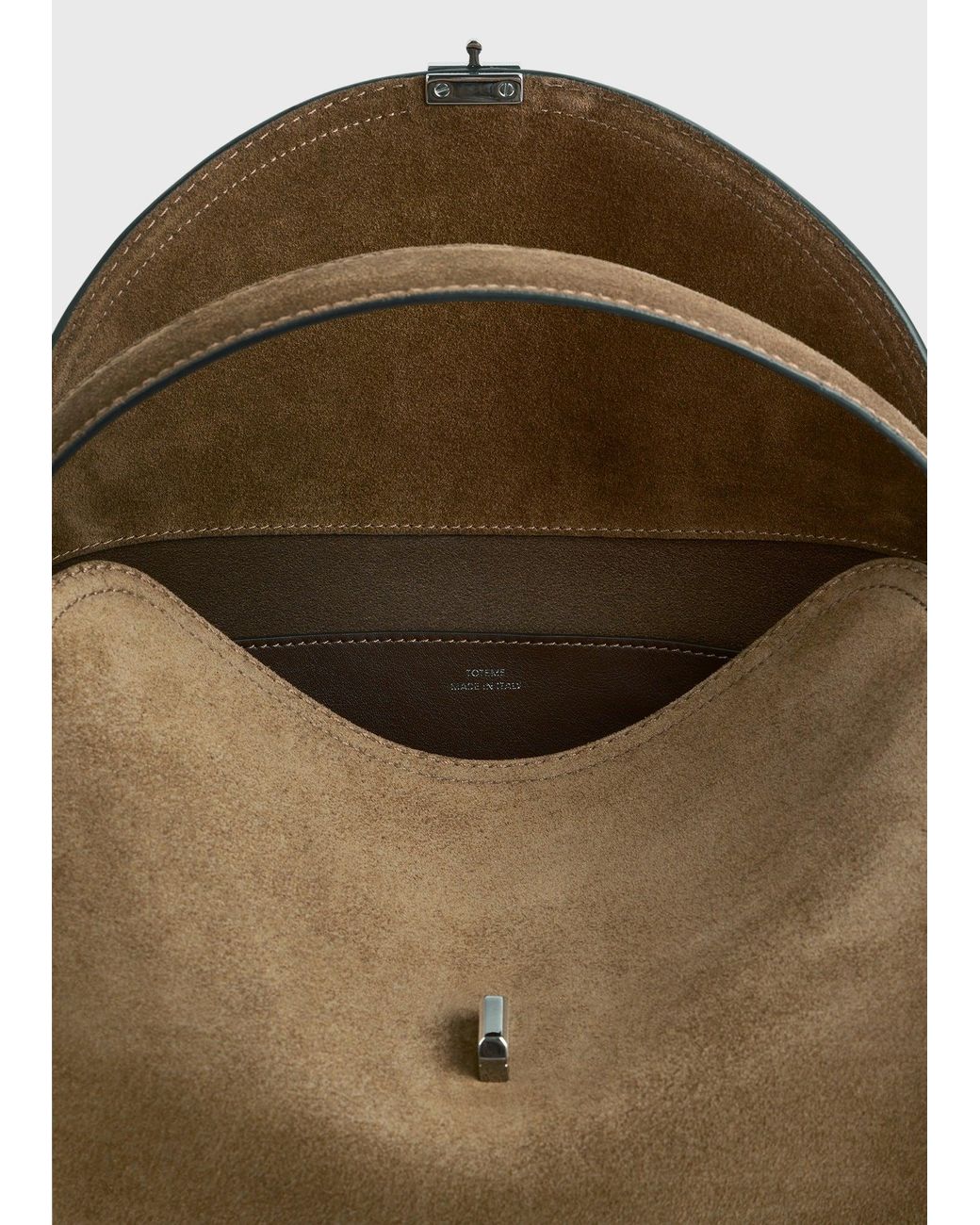 Totême Natural T-Lock Suede Top Handle