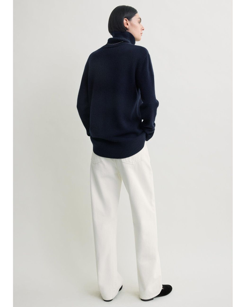 Totême Blue Cashmere Turtleneck
