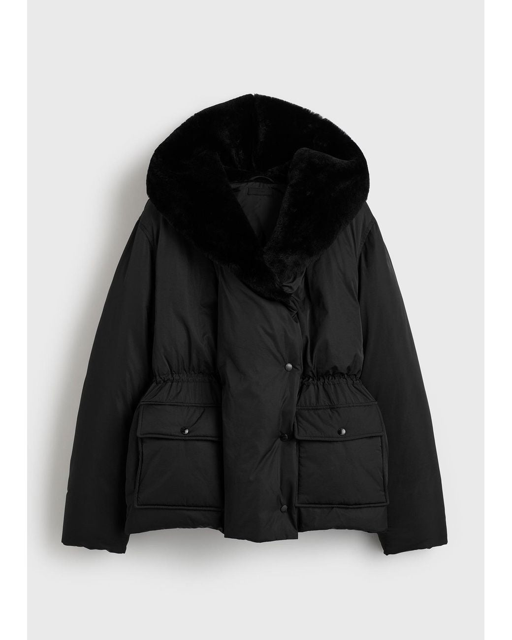 Totême Black Cinched Puffer Jacket