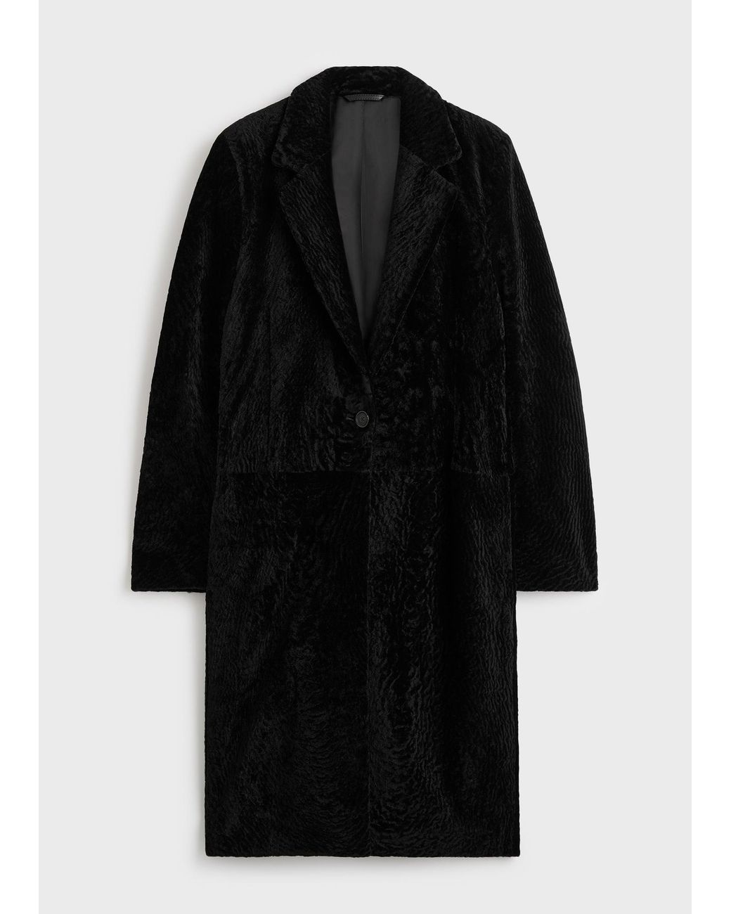 Totême Black Classic Shearling Coat