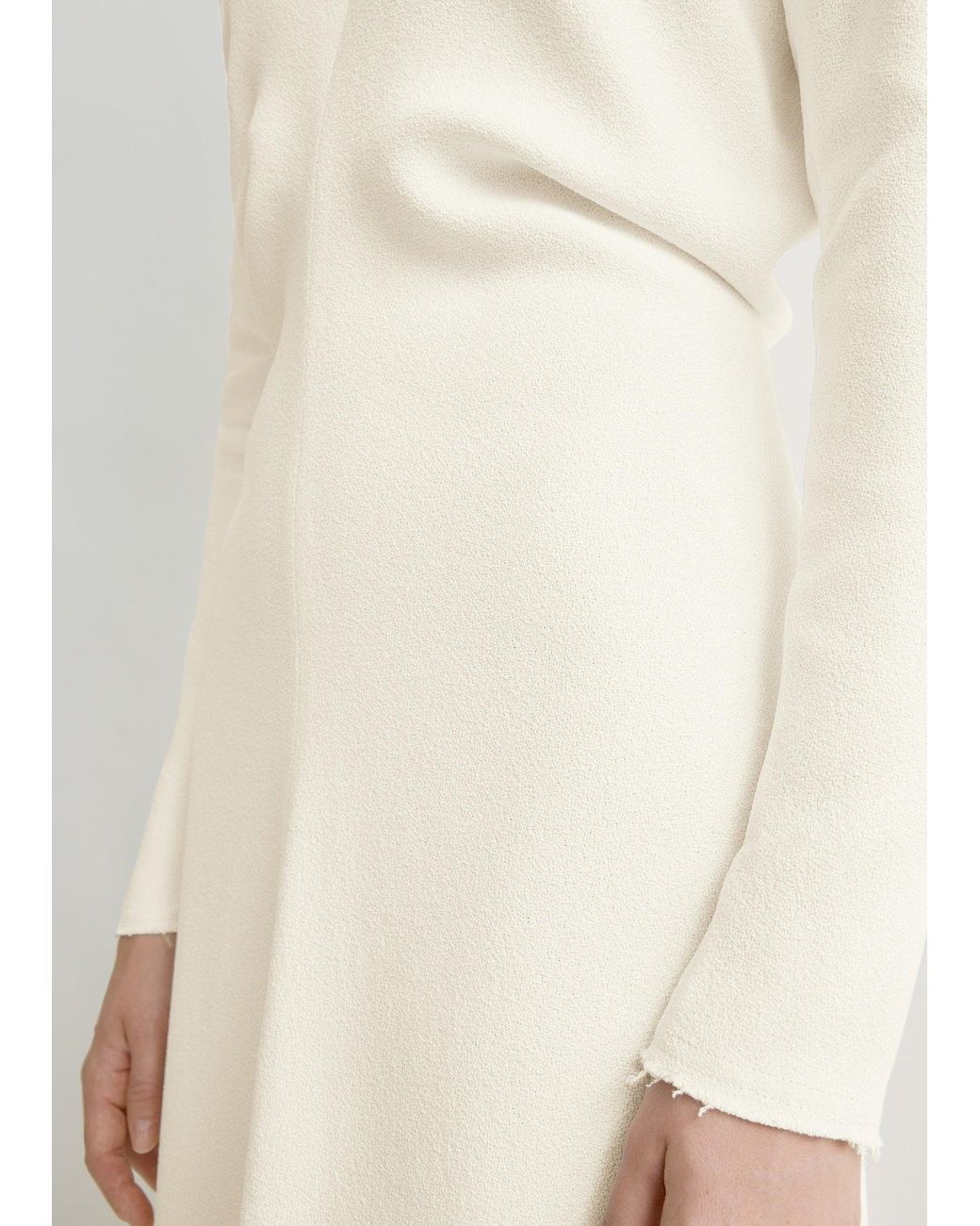 Totême  White Long-Sleeve Slouch Waist Dress