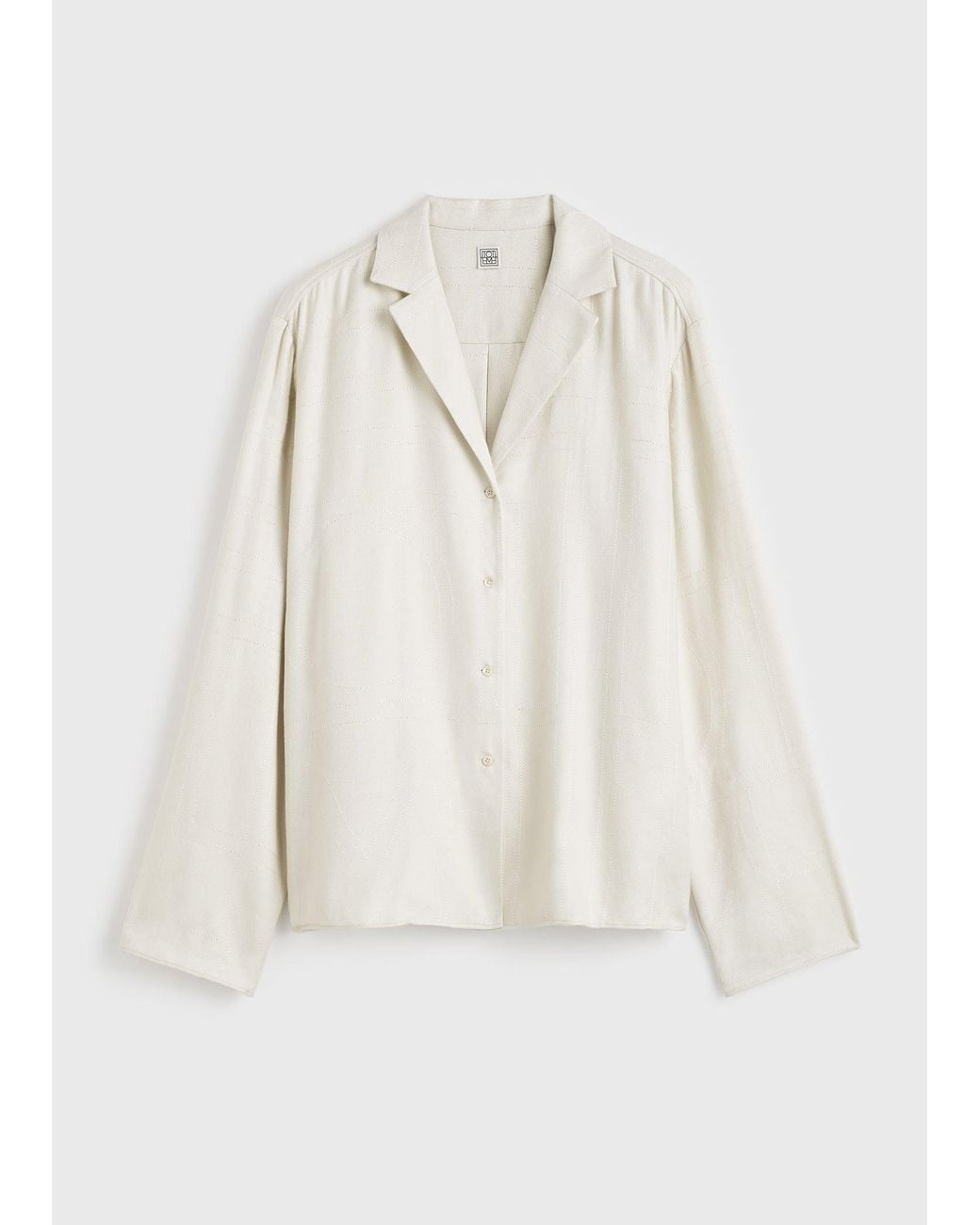 Totême White Monogram Flannel Pj Top