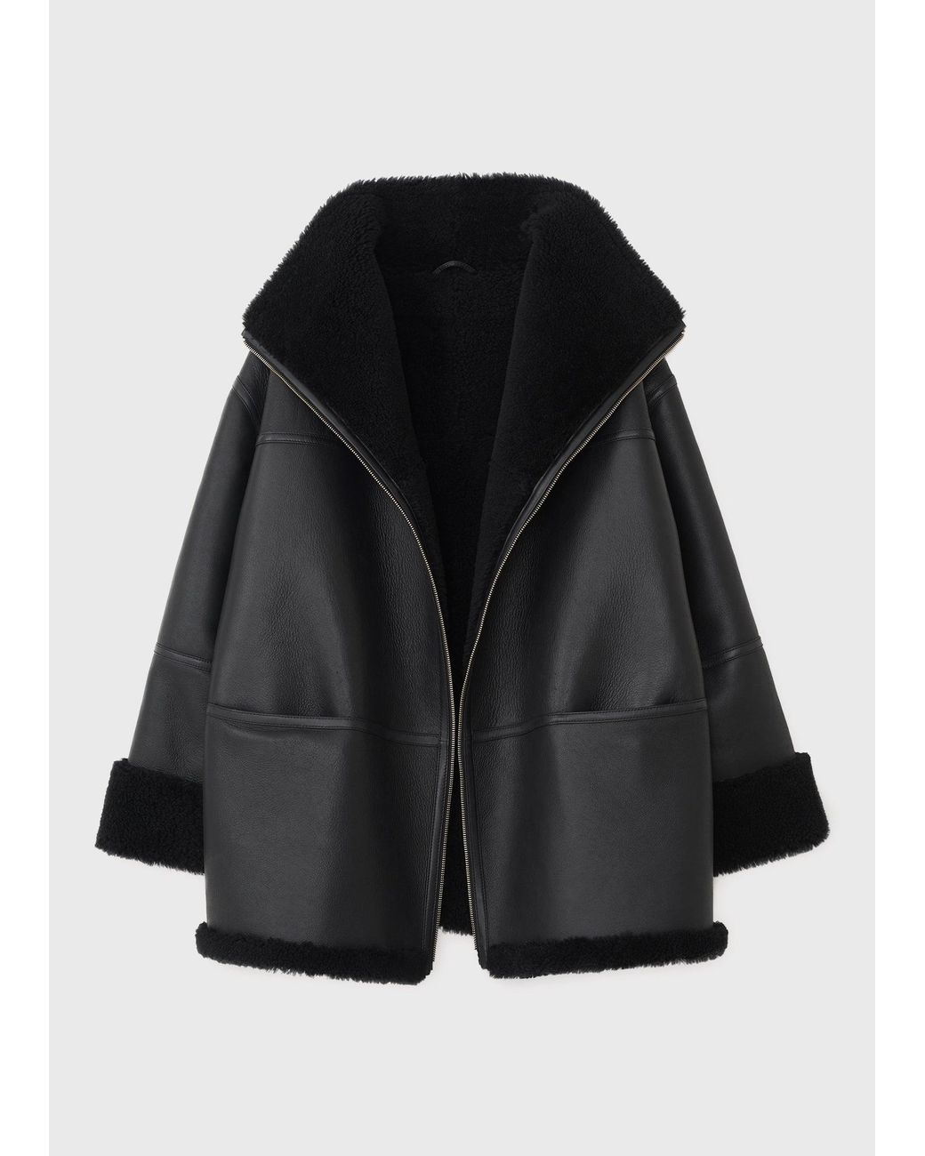 Totême  Black Signature Shearling Jacket