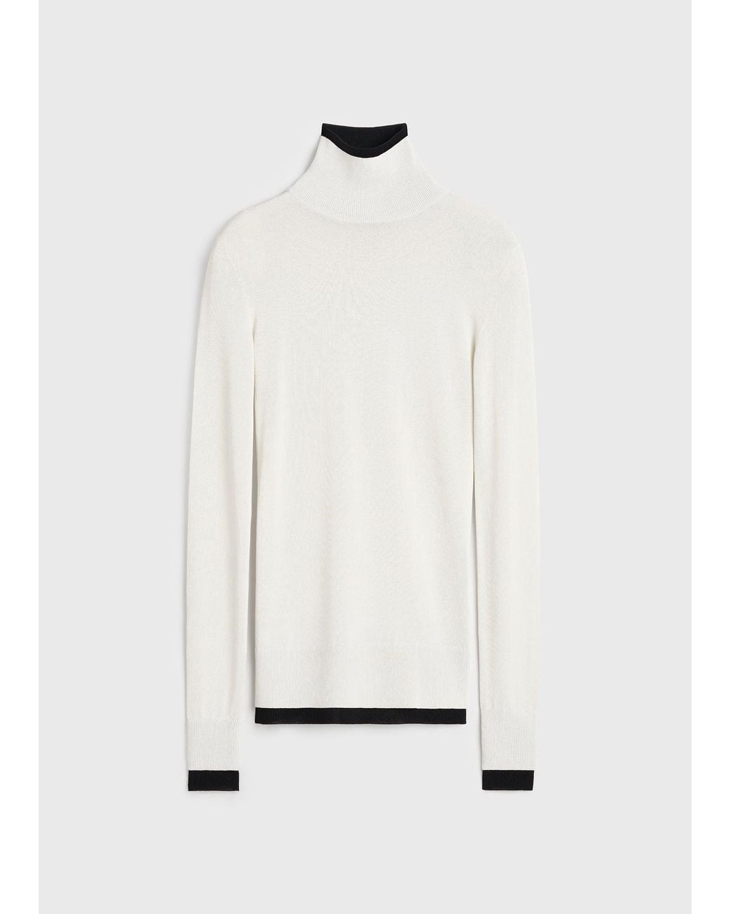 Totême White Fitted Ribbed Top