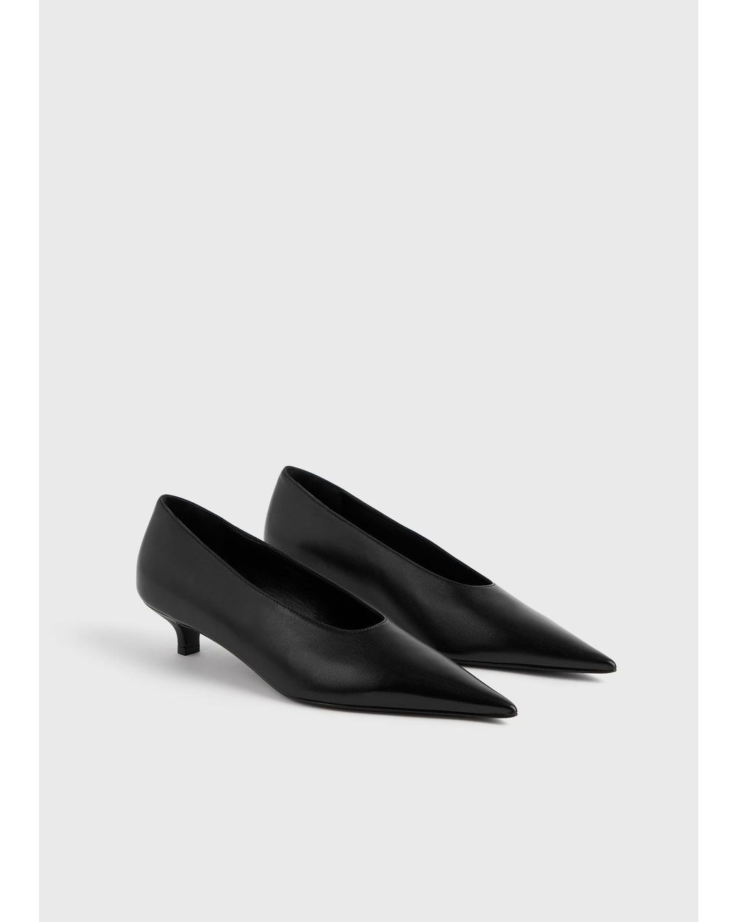 Totême White Sharp Nappa Kitten Pumps