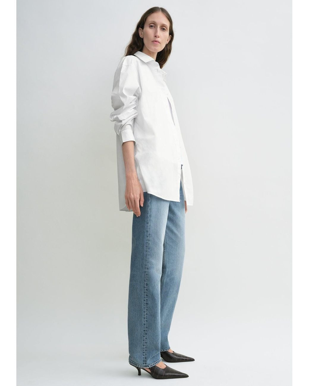 Totême Blue Classic Tumbled Shirt