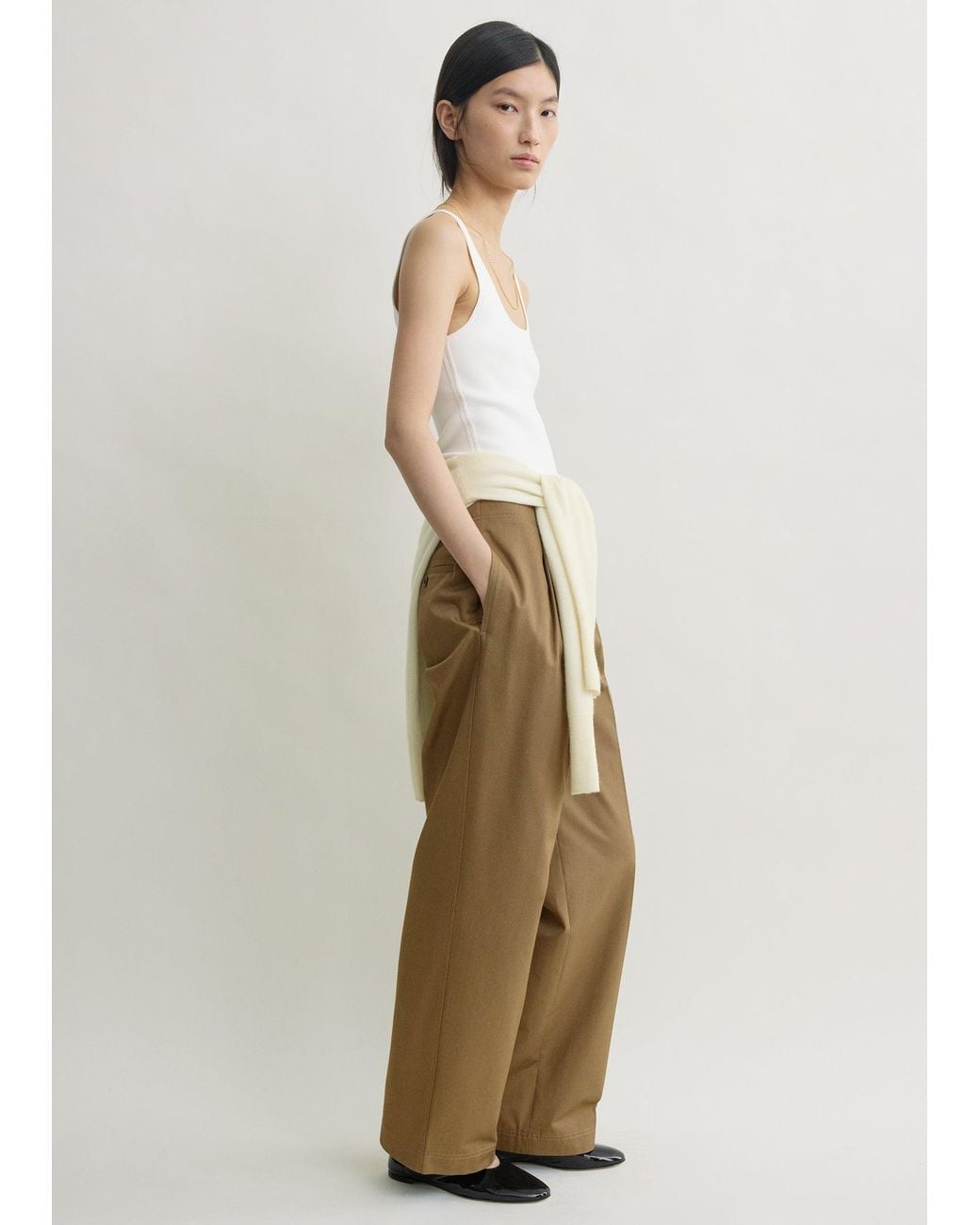 Totême Natural Relaxed Chino Trousers