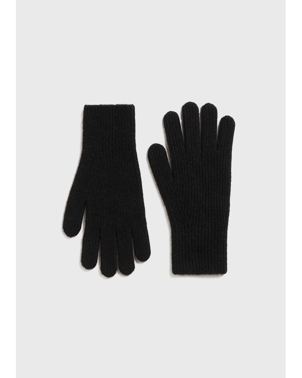Totême Black Cashmere Gloves