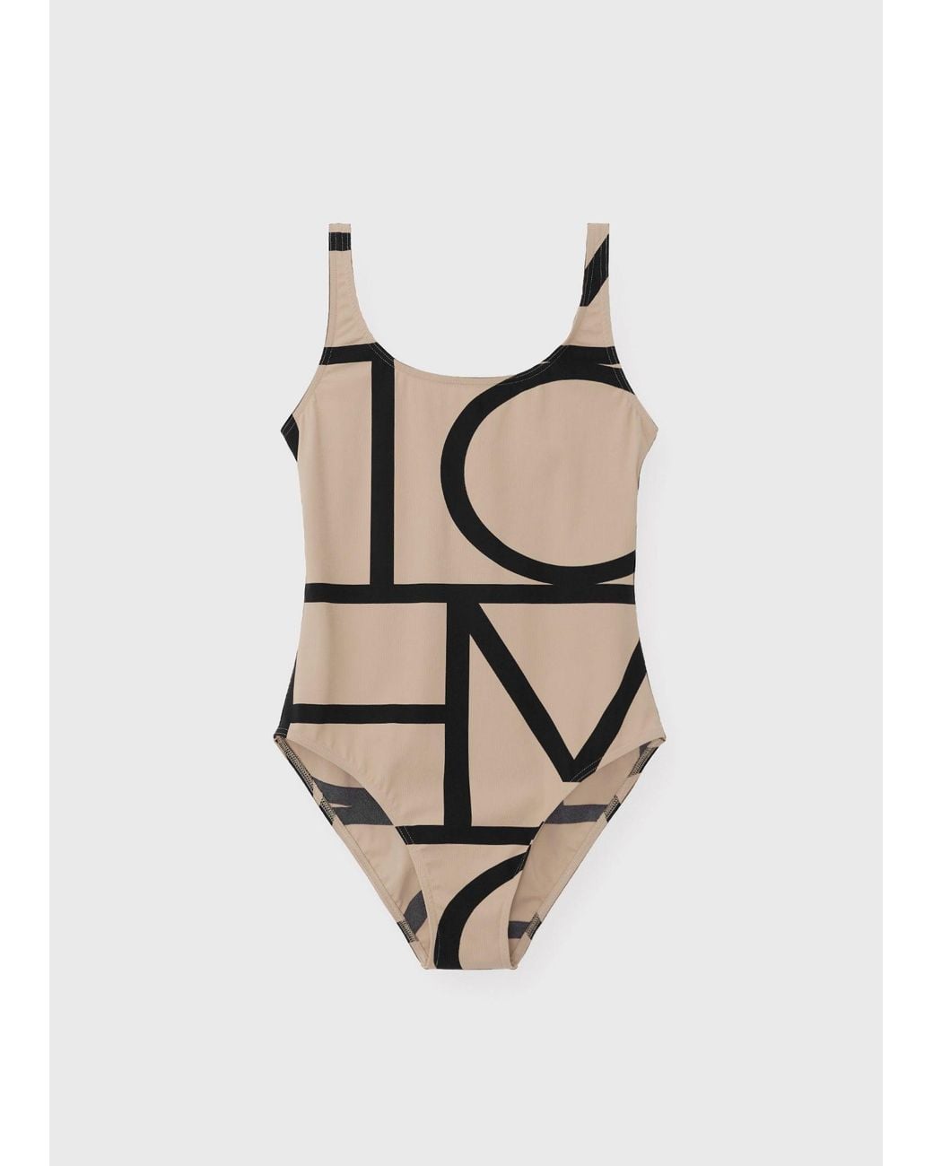 Totême  White Monogram Swimsuit