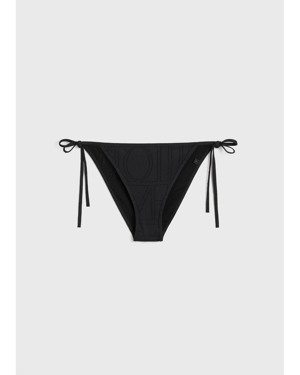 Totême Black Monogram Pointelle Bikini Bottoms