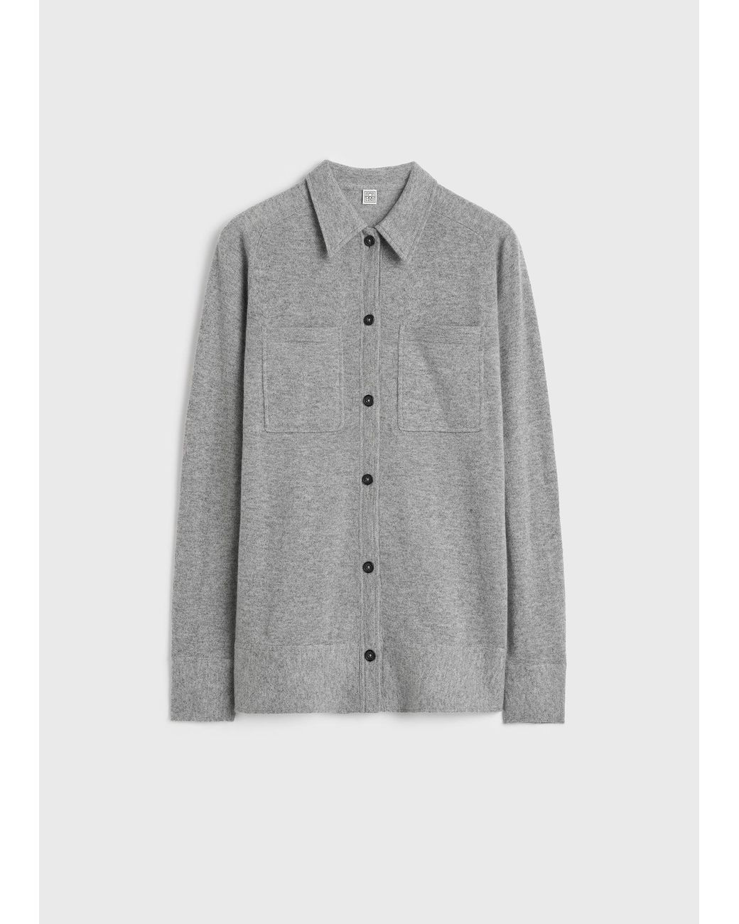 Totême Gray Cashmere Shirt Melange