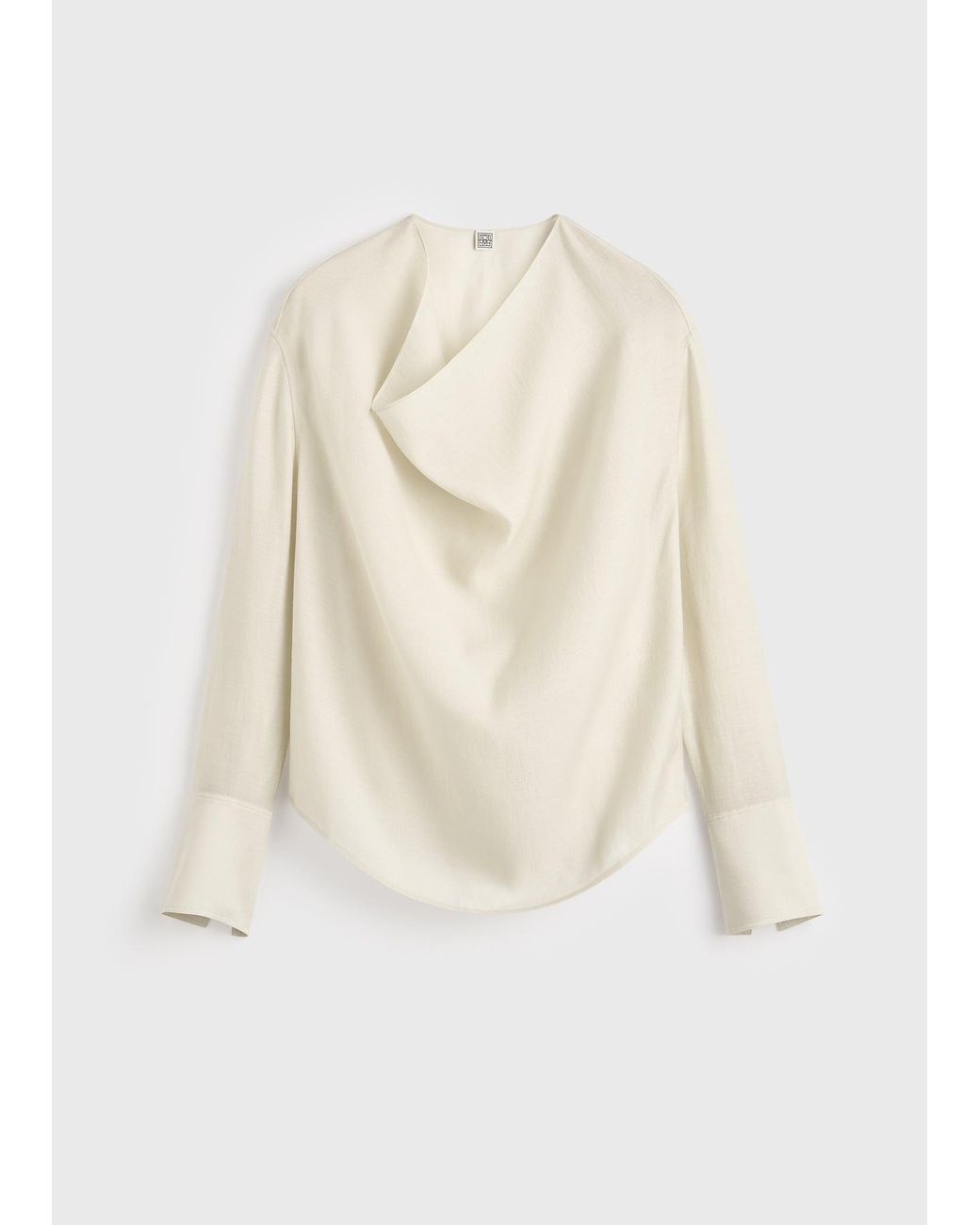 Totême  White Cowl Blouse