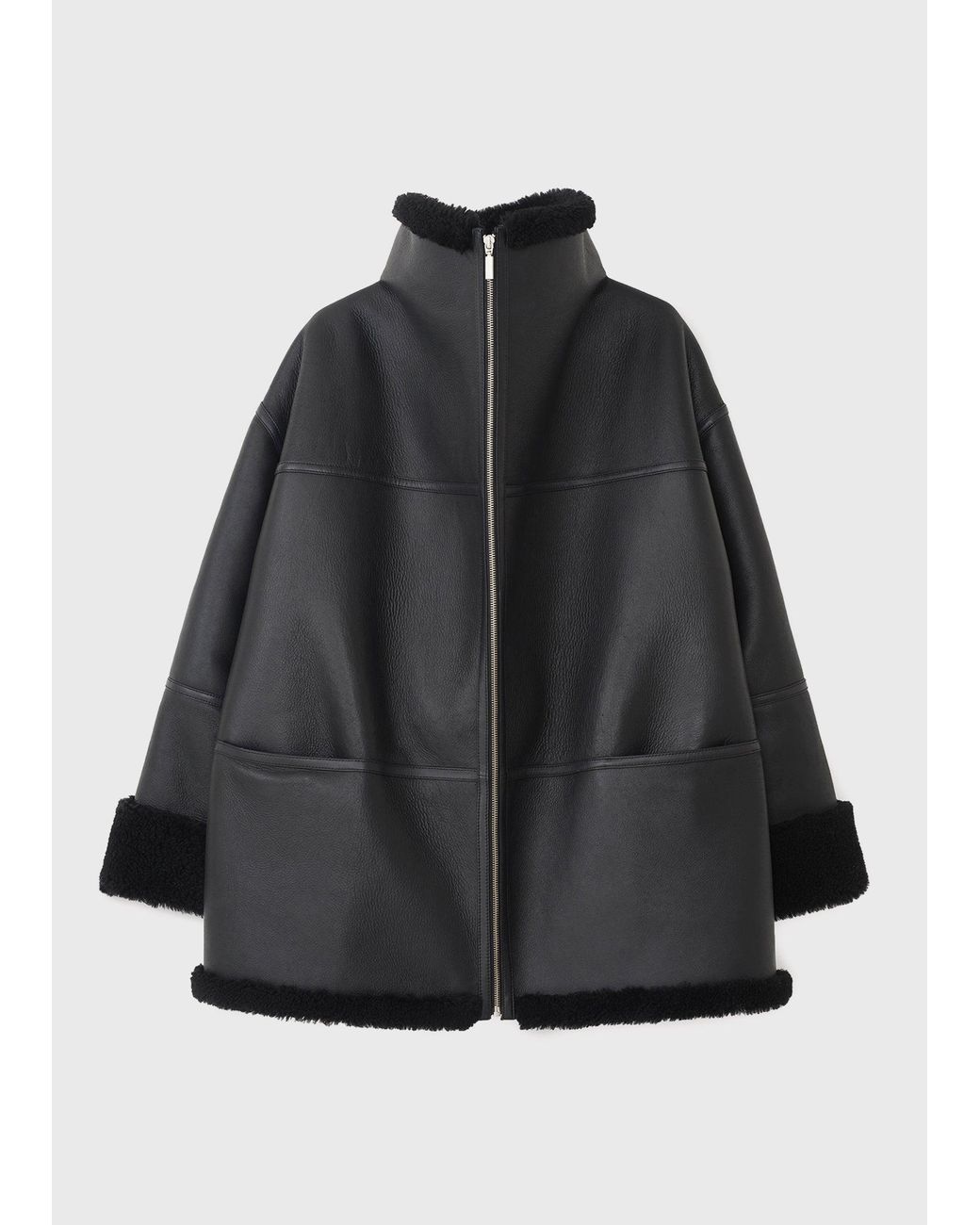 Totême  Black Signature Shearling Jacket