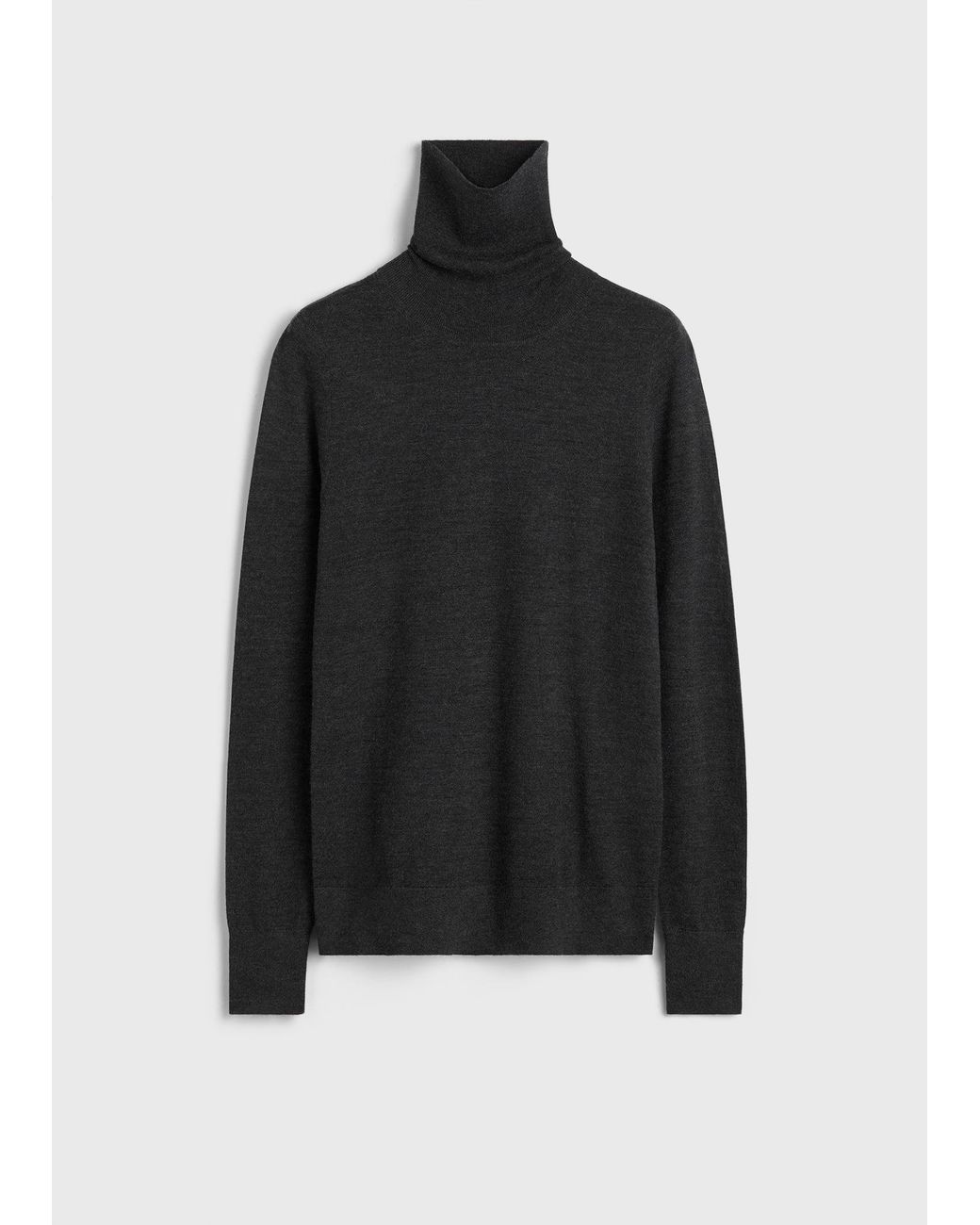 Totême  Black Fine Turtleneck Charcoal