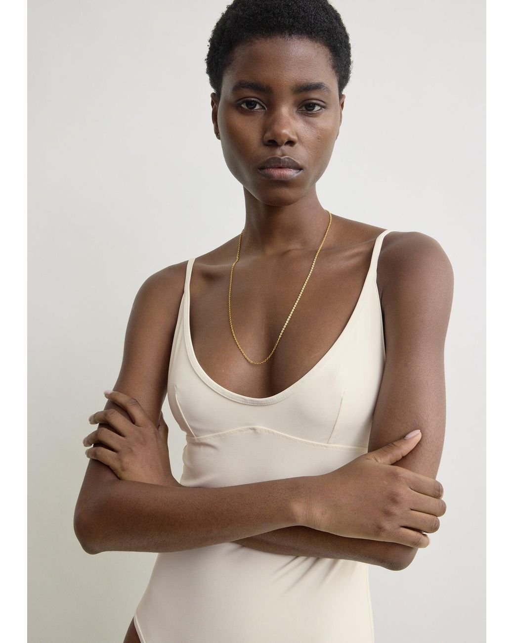 Totême White Scoop Swimsuit