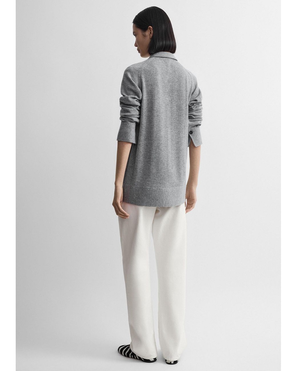 Totême Gray Cashmere Shirt Melange