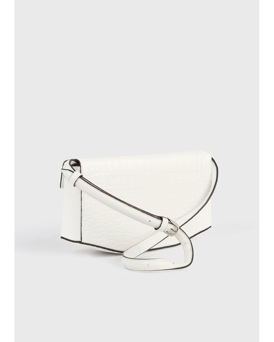 Totême Natural Clip Croco-Embossed Clutch