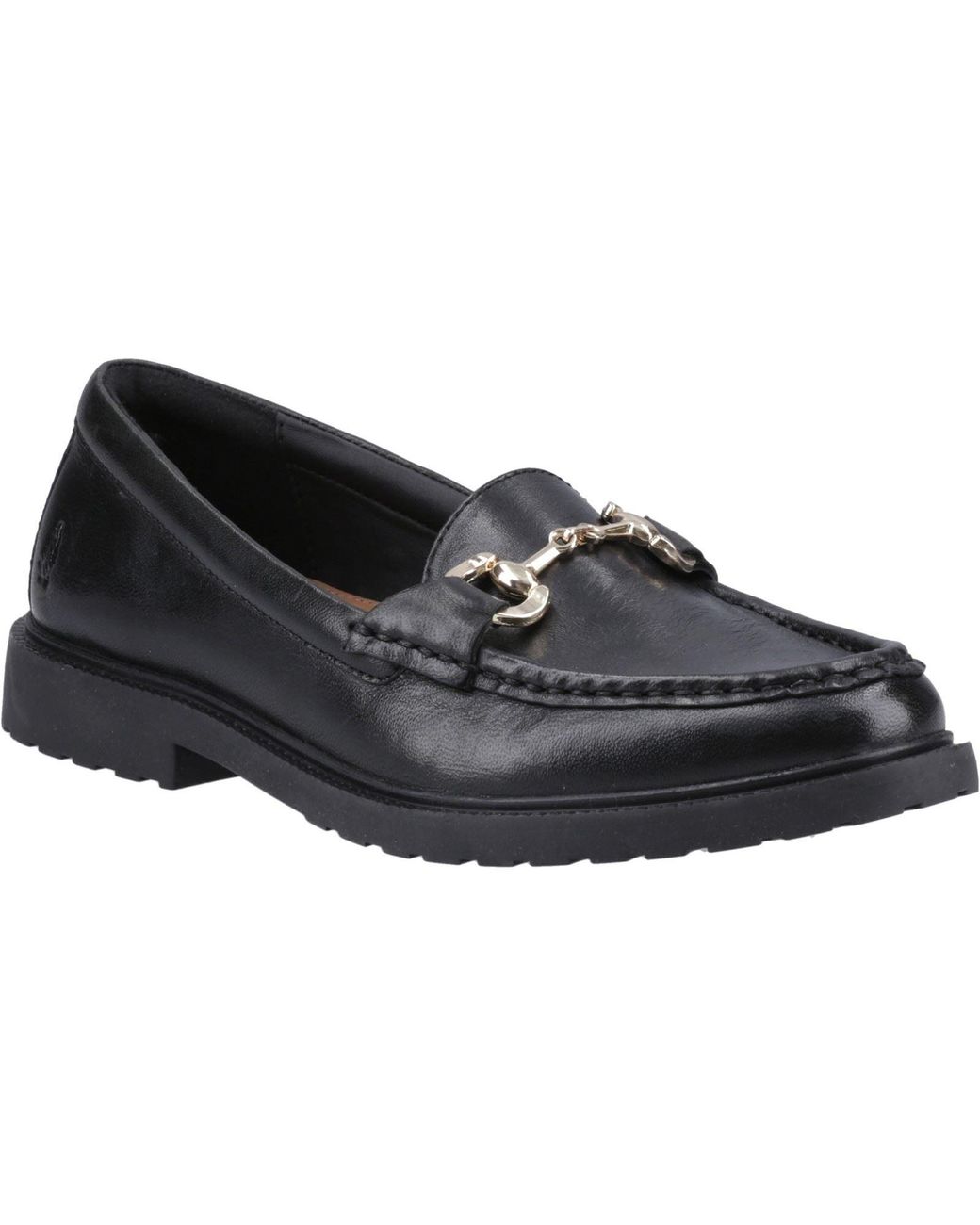 Hush Puppies Black Verity Snaffle Leather Loafers